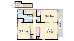 青野ケ原駅 バス10分  横谷下車：停歩20分 2階の物件間取画像